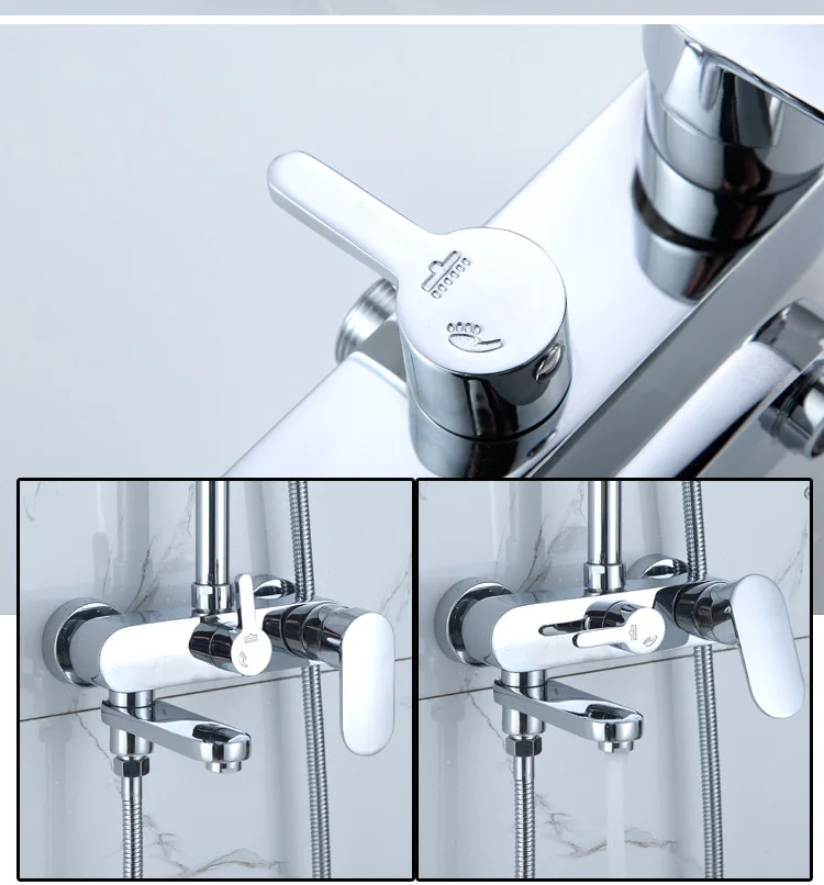 Senducs Square Rainfall Bathroom Shower Set Luxury Brass System Polished Chrome Bath | Обустройство дома