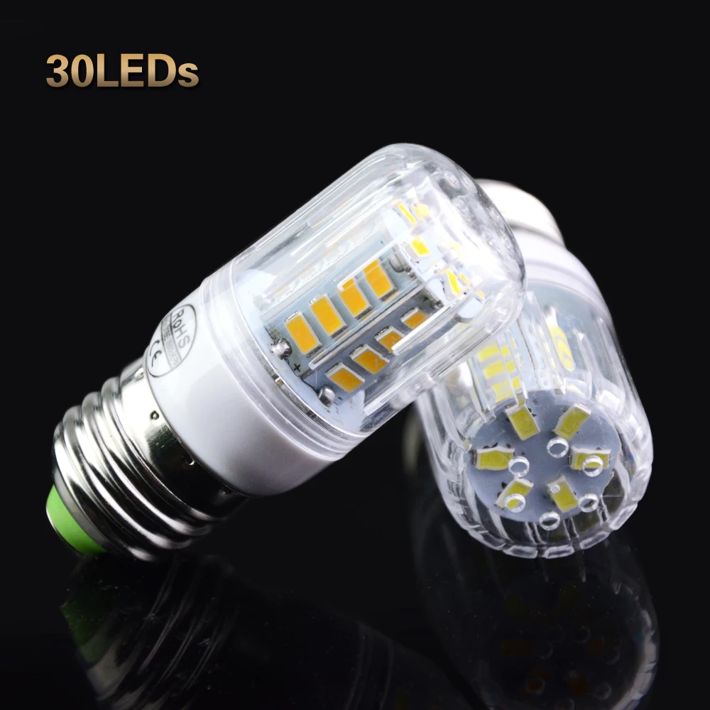 Новое поступление светодиодная лампочка SMD5730 E27 24 30 42 64 80 89 мощность CFL 20 35 Вт 220 В 230