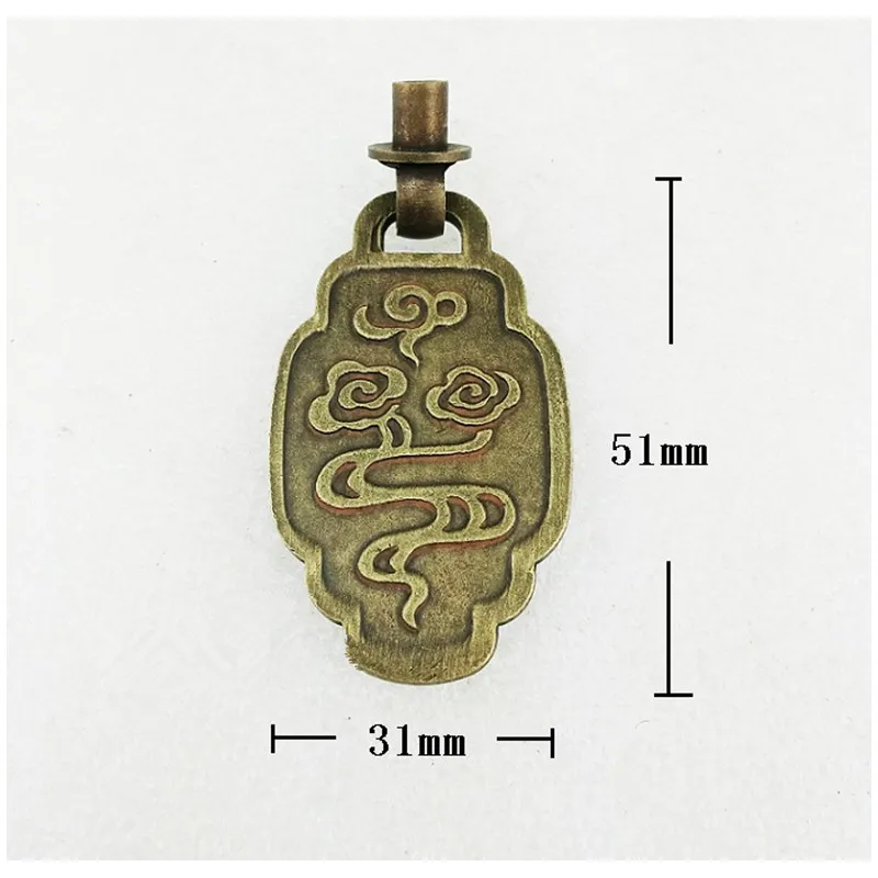 

Antique Brass Handle Drawer Wardrobe Door Handle With Screw Driver,Pattern Carved Lucky Handles,51*31mm