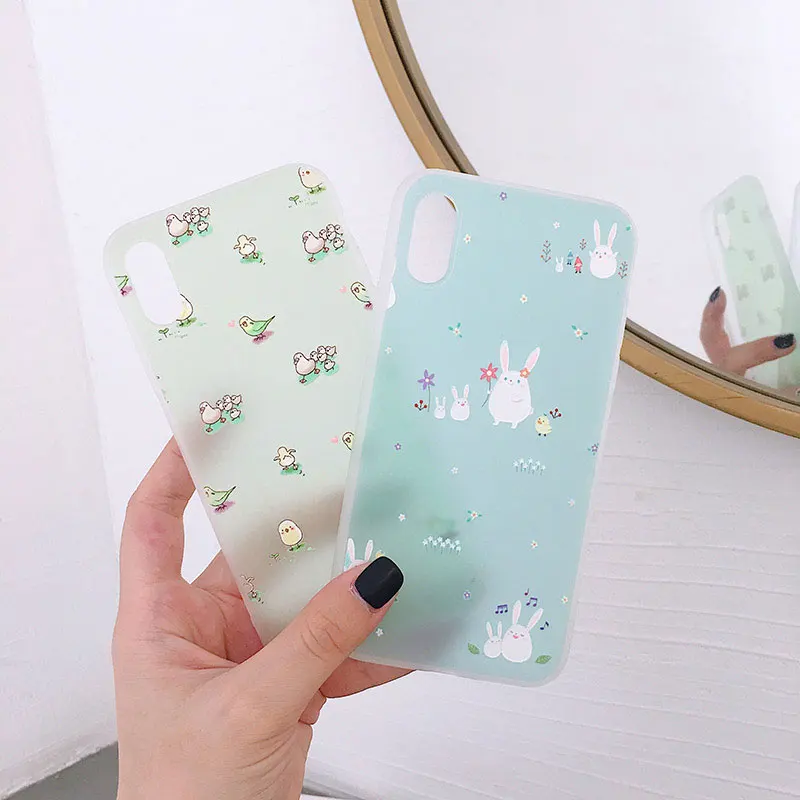 Чехол для телефона с кроликом Boucho Cute Cartoon Chick iPhone XS MAX XR X мягкий чехол из ТПУ 6 6S 7 8 Plus