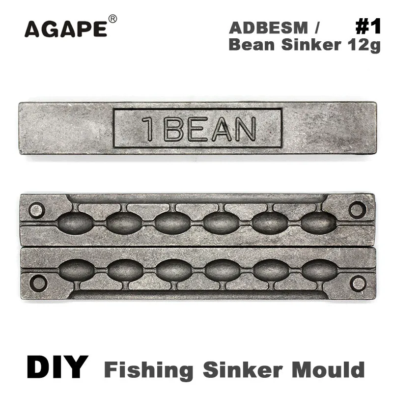 AGAPE DIY рыболовные бобовые грузила прессформы ADBESM/#1 бобовые грузила 12 г 6 полостей