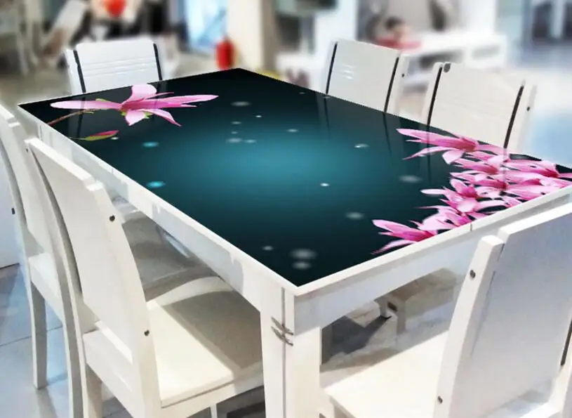 3D розовые цветы компьютерные наклейки на стол модные креативные наклейки водонепроницаемые и пылезащитные стойкие обои росписи