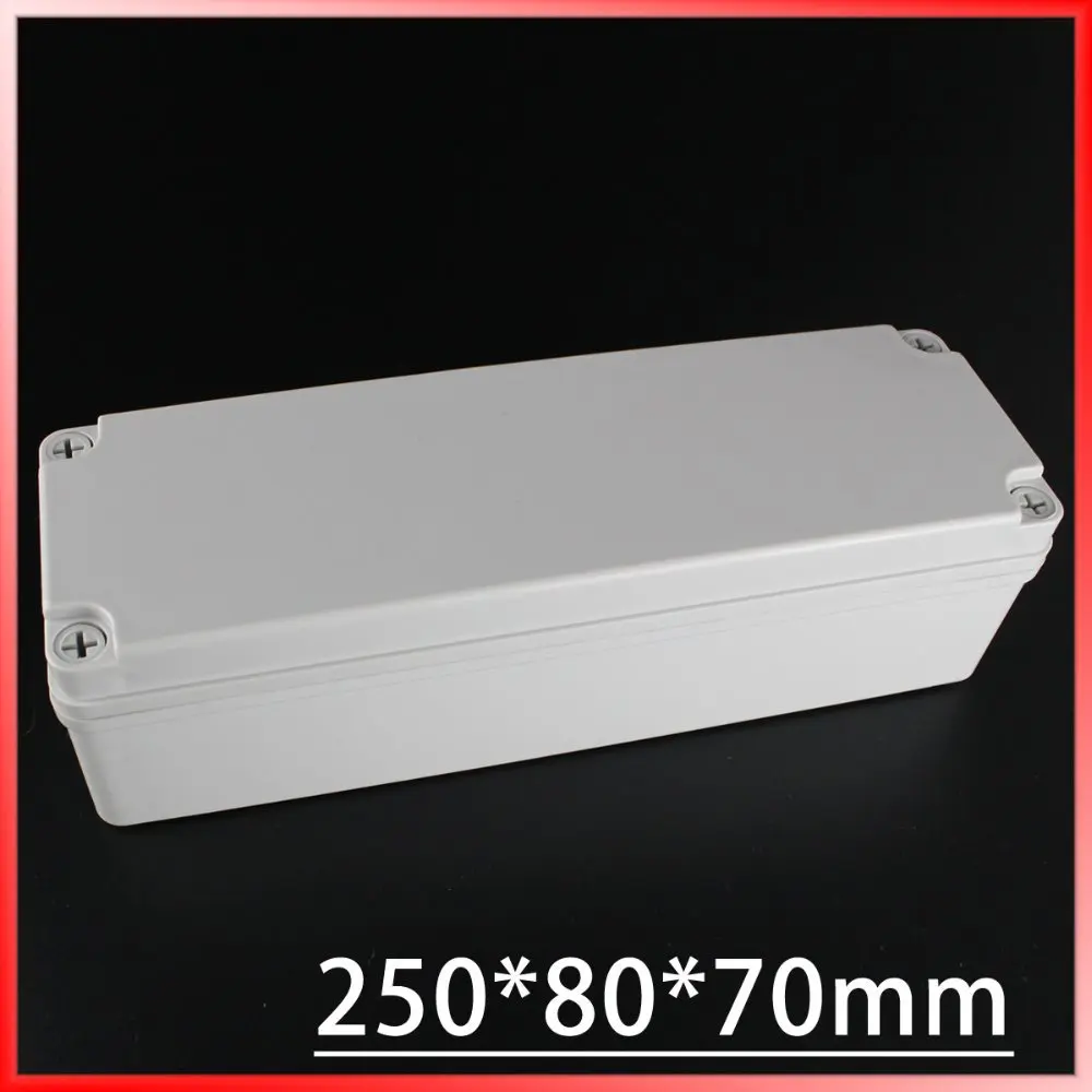 

250*80*70MM IP67 Waterproof Plastic Electronic Project Box w/ Fix Hanger Plastic Waterproof Enclosure Box Housing Meter Box