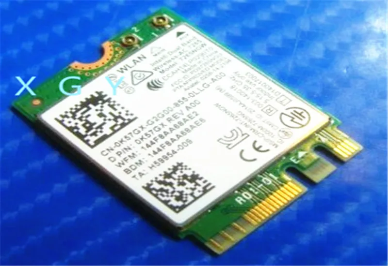 Оригинал для ноутбука Dell Latitude E5450 Wifi/bluetooth карта P/n 0K57GX K57gx Dual Band AC 7265 7265NGW 100% ТЕСТ ОК