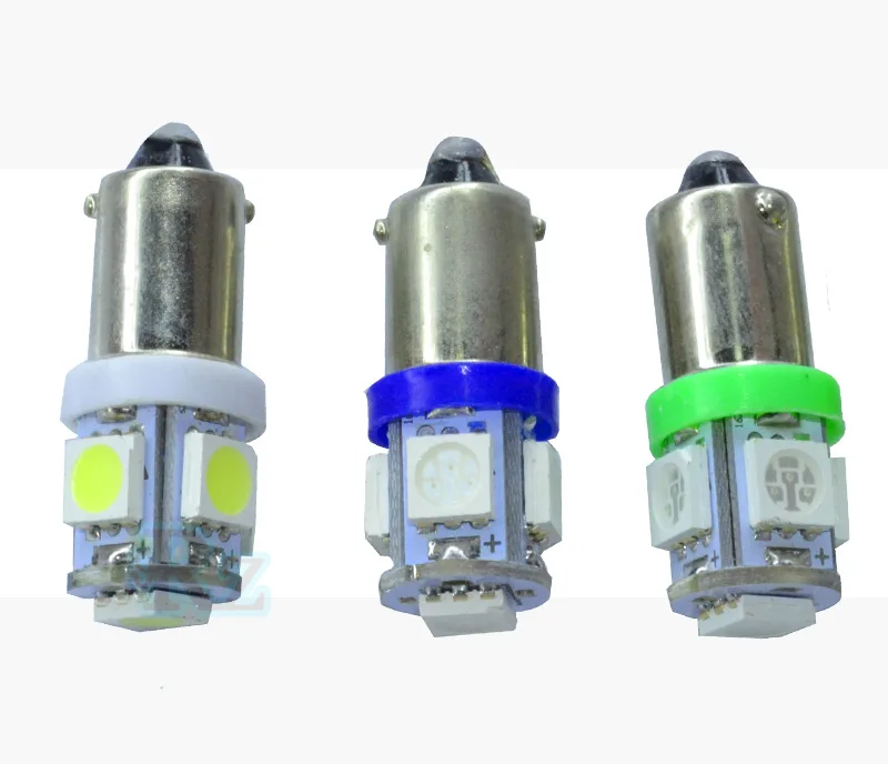 100 шт. 24 в грузовик T4W BA9S 5 SMD 5050 LED 5led H6W индикатор номерного знака Карта Купол