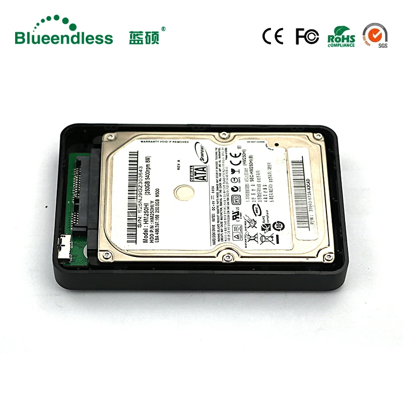 100% 1 ТБ новый продукт пластиковый жесткий диск корпус 2 5 sata usb 3 0 быстрый внешние