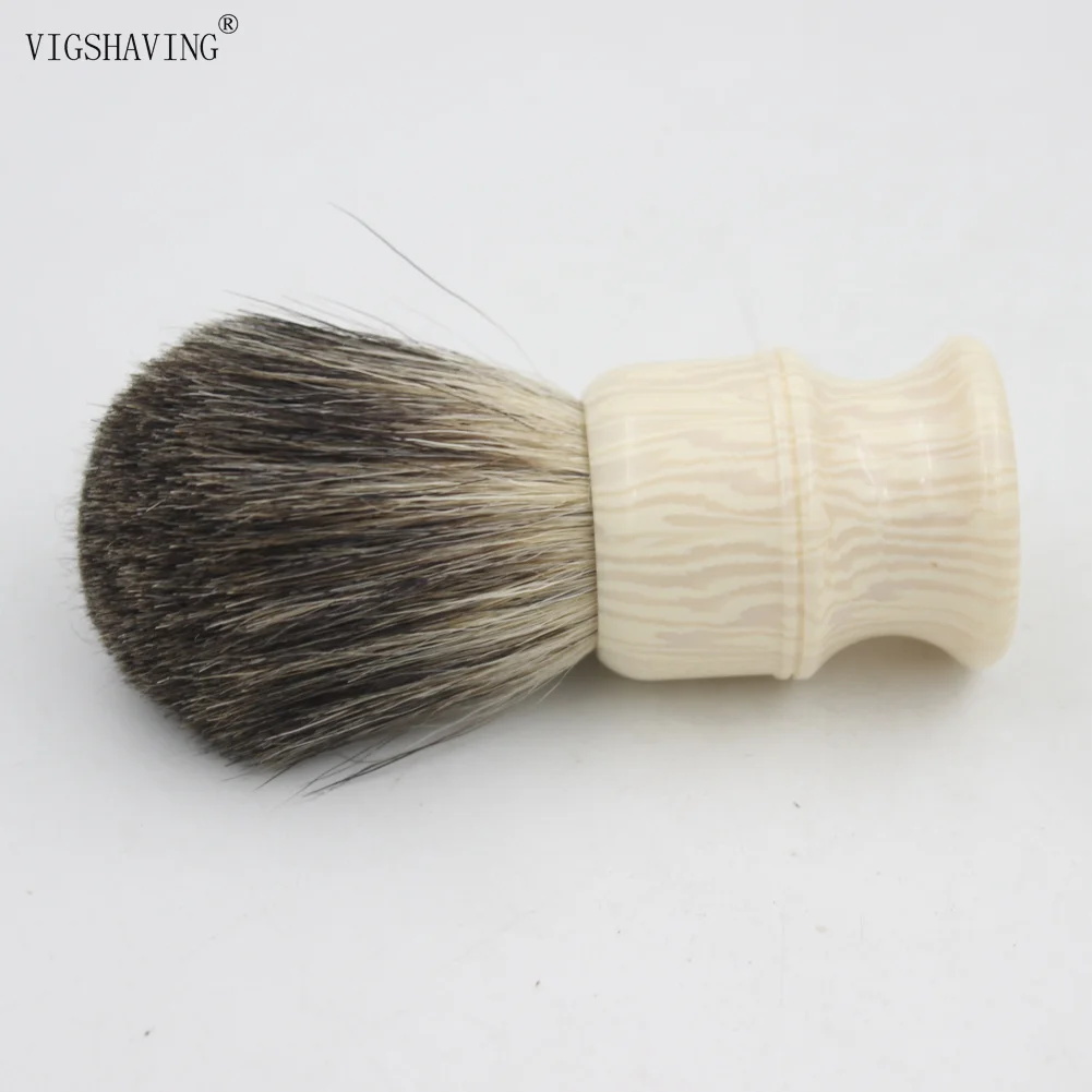 VIGSHAVING Искусственная слоновая кость, резина с ручкой серый чистый барсук волос щетка для бритья