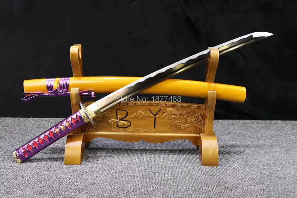 Ручная работа T1095 из высокоуглеродистой стали полный Tang Smaurai Sword острый меч катана
