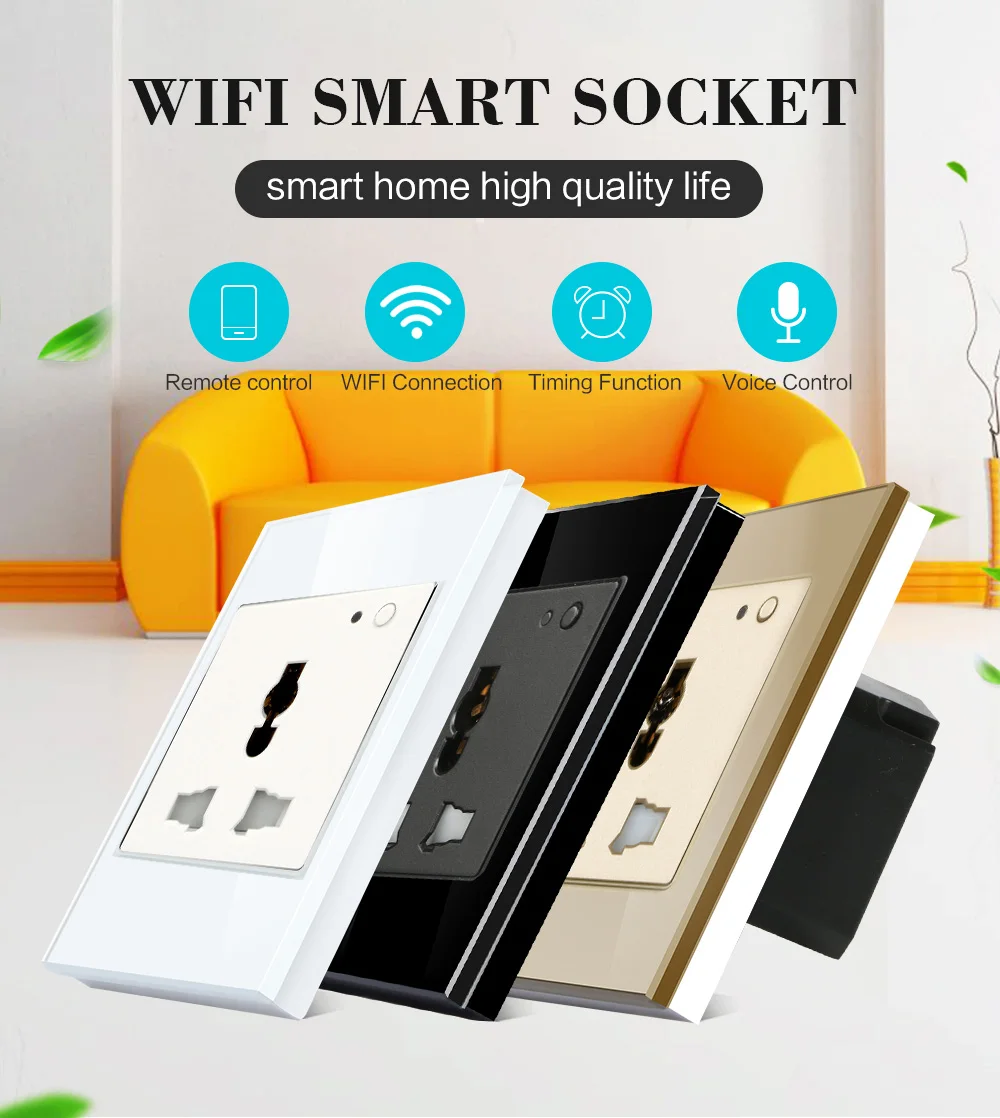 Bingoelec UK 13a универсальная Коммутируемая Розетка Wifi розетка умный дом для Android ISO системы