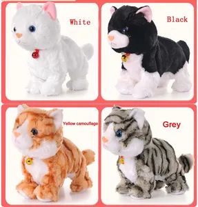 Новый Год интерактивные игрушки Новогодние Игрушки тамагочик электронное животное Для Детей Подарок Электронных домашних животных hello kitty  Музыкальный Интерактивный Робот-Кошка котенок игрушка интерактивная