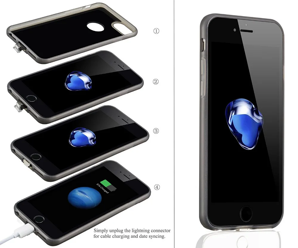 Antye Qi Беспроводное зарядное устройство приемник Мягкий чехол из ТПУ для iPhone 7 Plus
