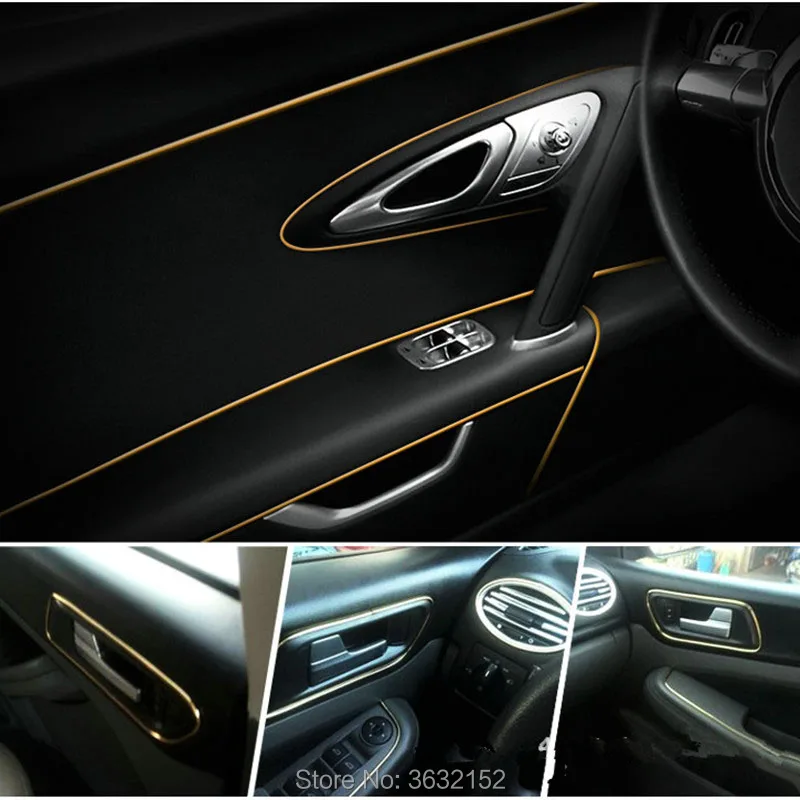 Стайлинг автомобиля интерьерная декоративная нить наклейка Декоративная полоса