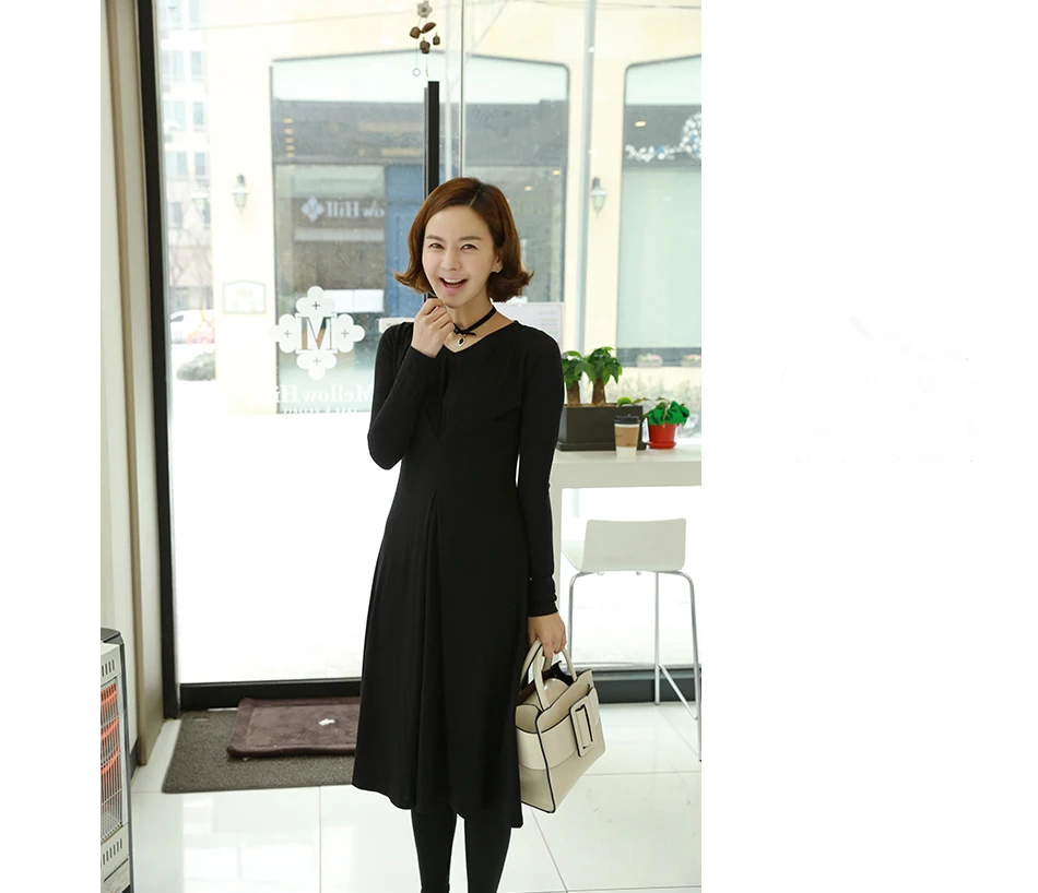 2016 весеннее вязаное платье с длинными рукавами Повседневная модная одежда