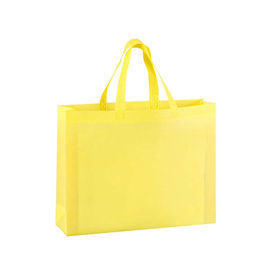 Yellow 1 шт. эко хозяйственная сумка ручная сумка продуктовая удобная складная сумка Нетканая сумка шоппер сумки для хранения - Цвет: Yellow