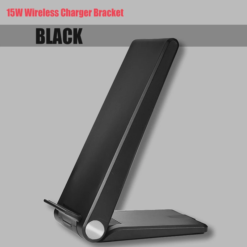 black 15 Вт Qi Беспроводное зарядное устройство док-станция для samsung Galaxy S10 S9 S8 Plus iPhone X Xs Max адаптер 2 катушки Note 8 9 Беспроводная зарядная док-станция - Тип штекера: black