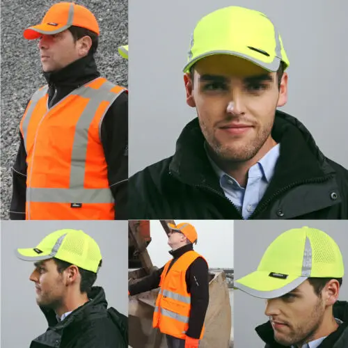 Мужская Уличная Кепка светоотражающая бейсбольная кепка Защитная оранжевая или