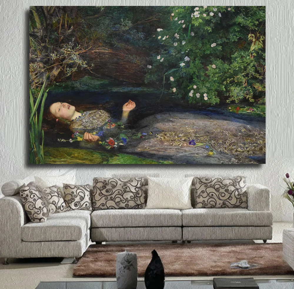 Украшение John Everett Millais изображение сцены Hamlett Leo Philia настенные картины для