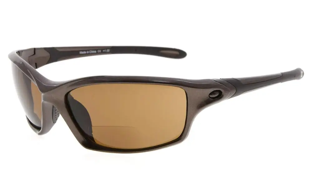 PearlyBrown SG903 Eyekepper TR90 рамка бифокальные спортивные солнцезащитные очки Бейсбол Бег Рыбалка Вождение Гольф Софтбол Пешие прогулки читатели - Цвет оправы: PearlyBrown