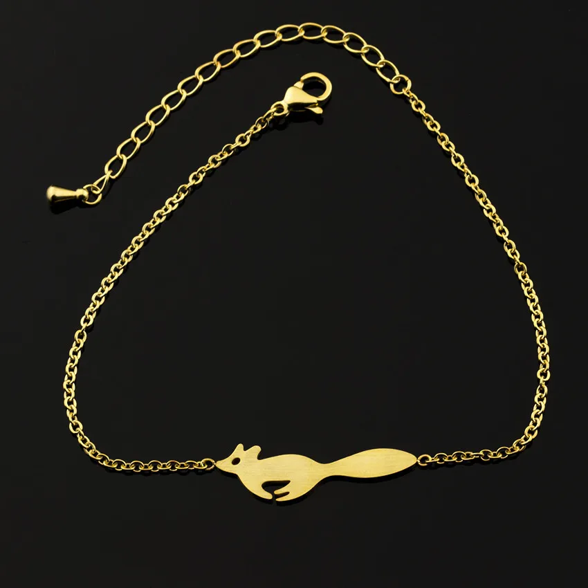 Великолепная сказка лиса браслет Для мужчин Jewelry Нержавеющая сталь золотой и