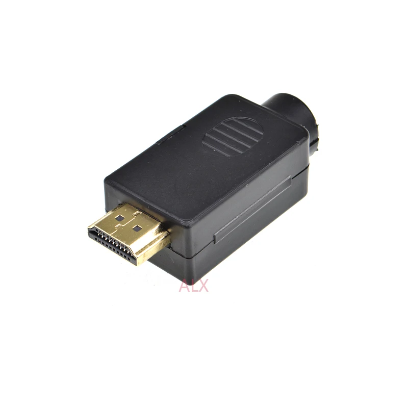 1 шт. HDMI 19PIN штекер разъем к терминалу адаптер с Черной Оболочкой провода кабель припой 19 pin