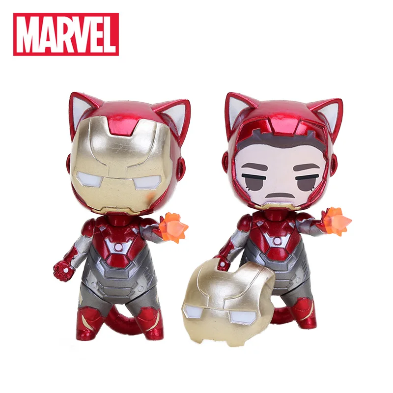 8-10 см Marvel игрушки фигура Мстителей Q версия супергероя Капитан Америка Зимний Солдат Фигурки Человека-паука Коллекционная модель