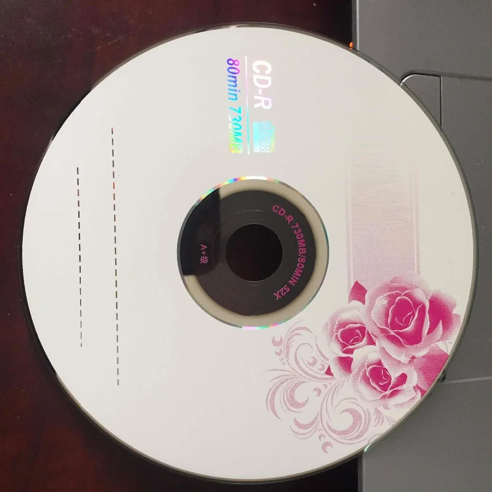 25 discs Grade A x52 700MB Blank Rose Flower Printed CD-R Disc | Электроника