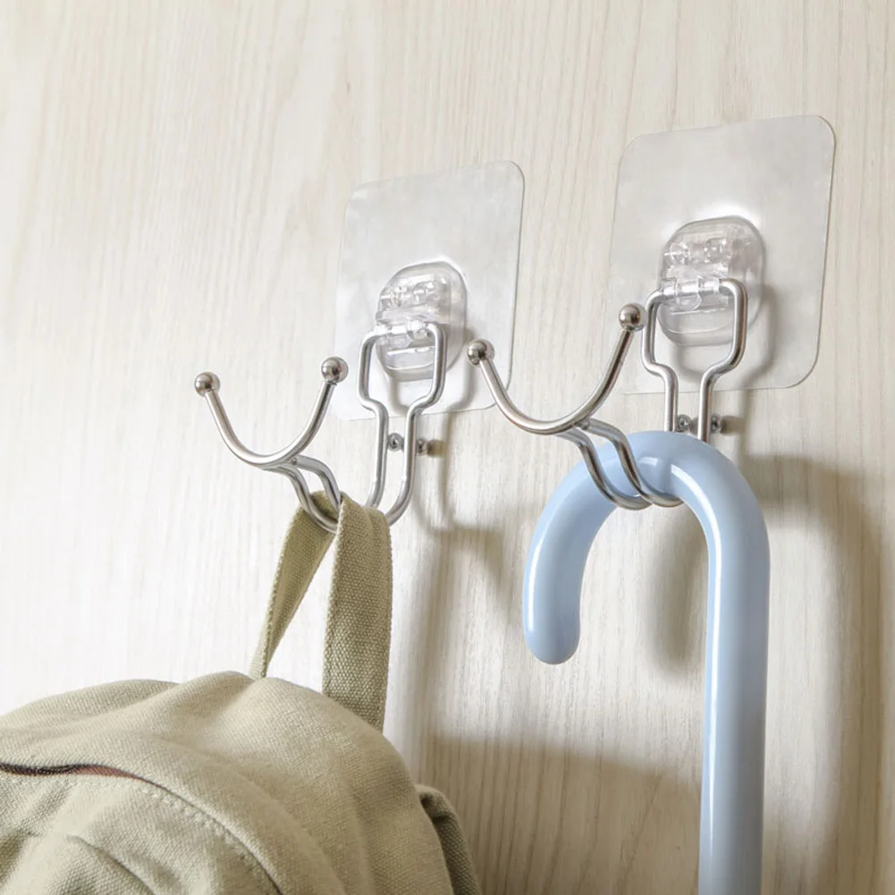 Hook Multifunctional Bag Holder Bathroom Adhesive Strong Towel Waterproof Home Wall | Дом и сад