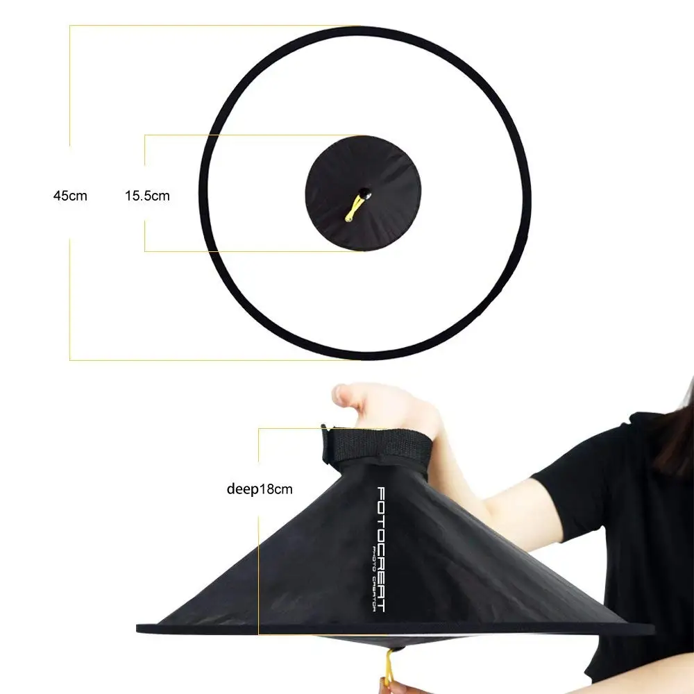 18 дюймов (45 см) красота блюдо складной софтбокс круглый кольцевой диффузор для