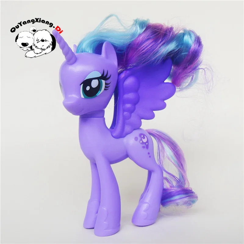

P11 024 Action Figures 10-13cm Little Cute Horse Model Doll Purple Princess Luna Toys for Children