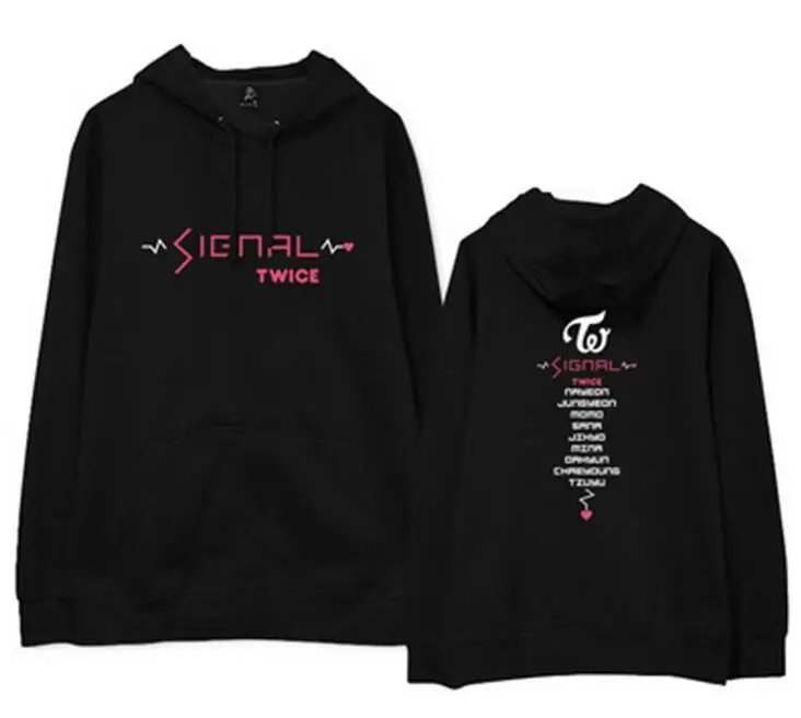 Флисовая Толстовка Kpop twice concert signal с принтом в виде сердца на один раз, поддерживающий осенне-зимний пуловер с капюшоном - Цвет: 5