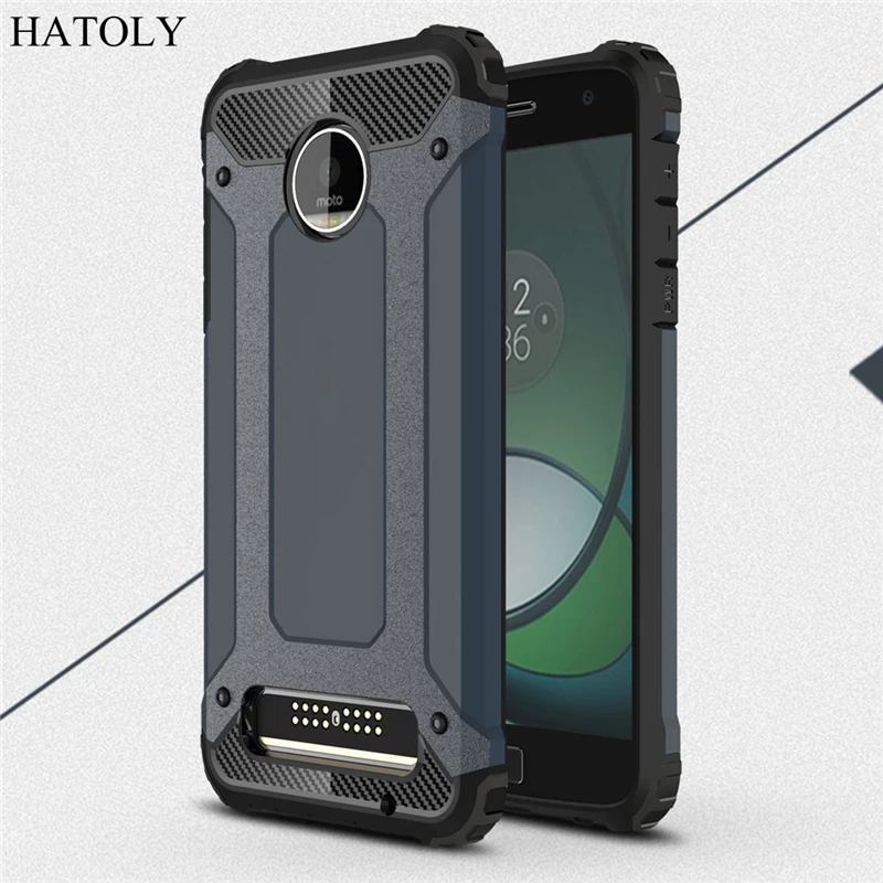 HATOLY For Coque Motorola Moto Z Play Case Heavy Armor Slim Hard Tough Cover Silicone for Droid XT1635 5.5''# |