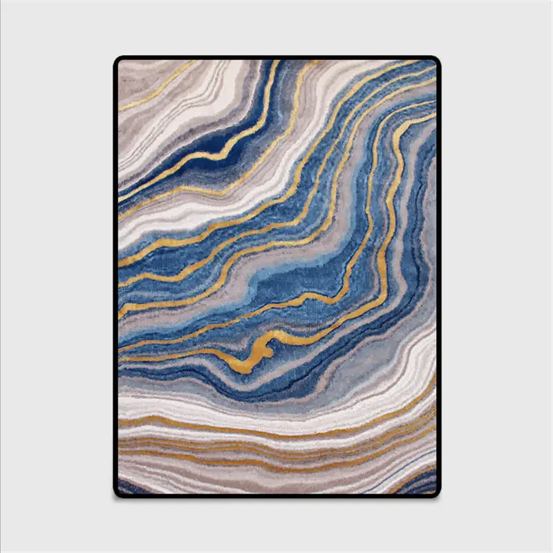 JQ-Carpets-113 Европейский абстрактный арт сине-золотой камень узор ковер ковры для гостиной ковер детская комната Нескользящие и против морщин ковры - Цвет: JQ-Carpets-113