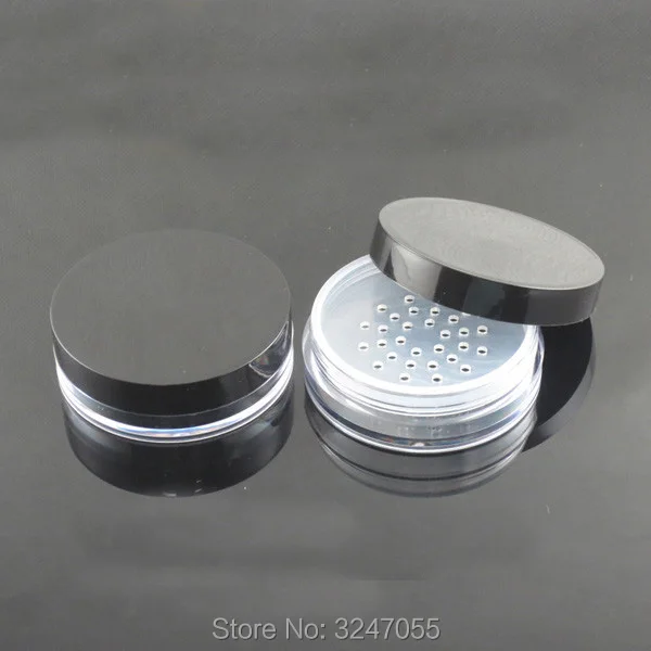 10ML 40pcs/lot Clear Round Empty Cosmetic Powder Jar,D63*H20mm Plastic High-end Loose Powder Box, DIY Portable Women Beauty Tool