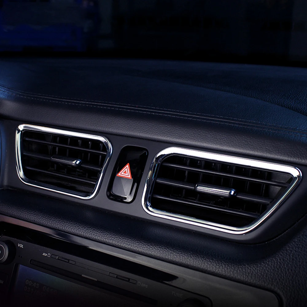 6 шт. DIY стайлинга автомобилей Новый ABS хромированная отделка кондиционер Выход