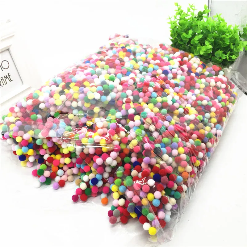 

Pompom 8mm 10mm 15mm 20mm 25mm 30mm Soft Pompones Fluffy Plush Crafts DIY Pom Poms Ball Furball Home Decor Sewing Supplies