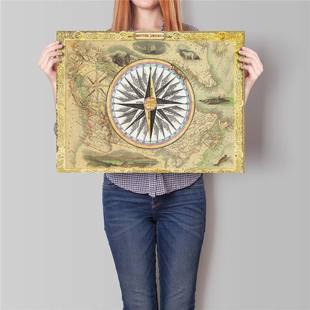 Винтажное украшение из крафт бумаги для бара и кафе карта мира со знаками Зодиака