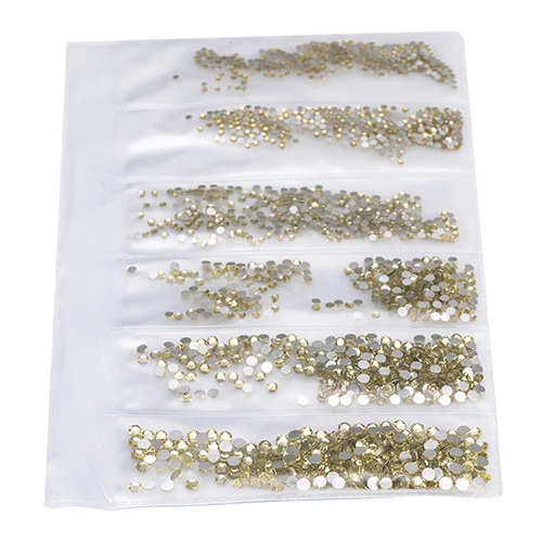 Crystal Yellow Свободные не стразы из кристаллов с горячей фиксацией для одежды смешанные размеры Красочные горный хрусталь украшения стеклянные стразы для ногтей с плоским основанием S035 - Цвет: Crystal Yellow