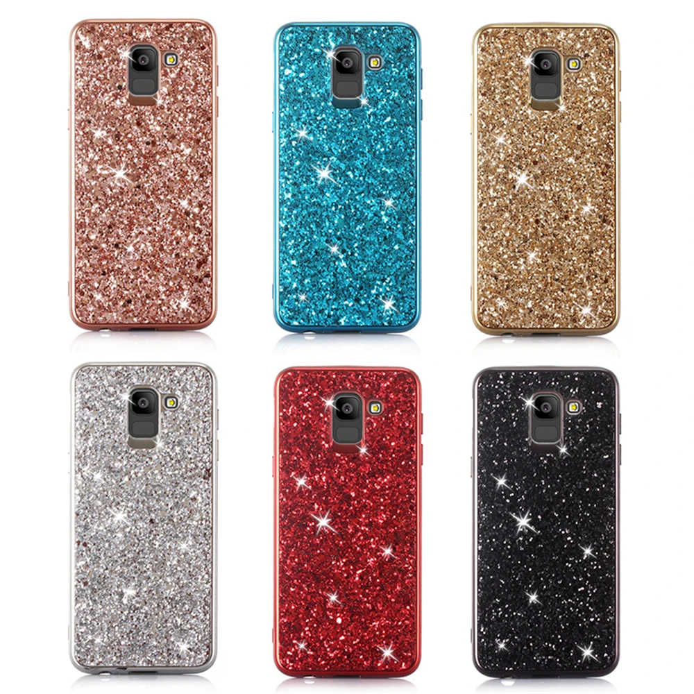 Защитный чехол NTSPACE для Samsung Galaxy J4 J6 Plus J8 2018 блестящий телефона с блестками и