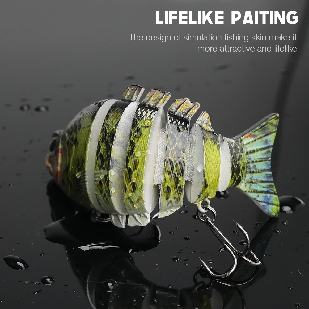 VTAVTA 1 шт. приманка для рыбалки 6 сегментов жесткая Crankbait 10 5 см 21 г Lifelike joint bait lifefe