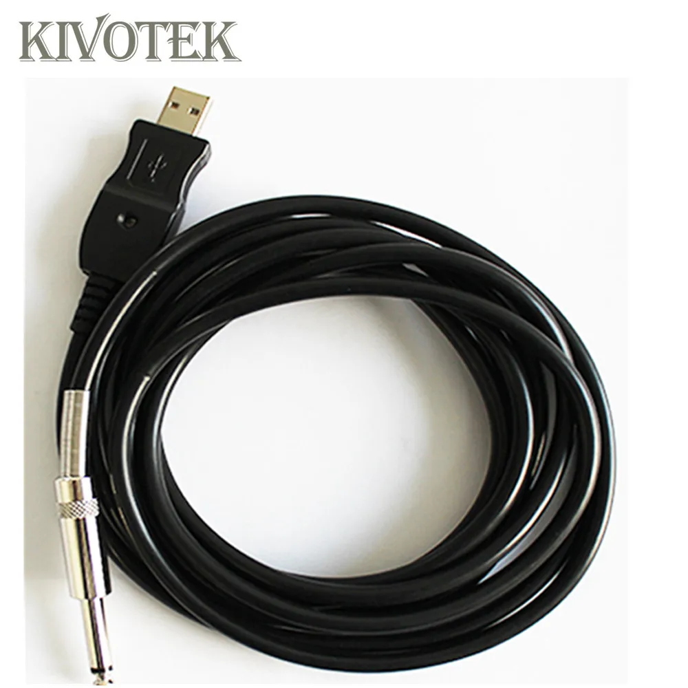 KIVOTEK 2 шт./лот 3 м гитарный аудио кабель бас 14 ''USB до 6 мм Разъем соединительный