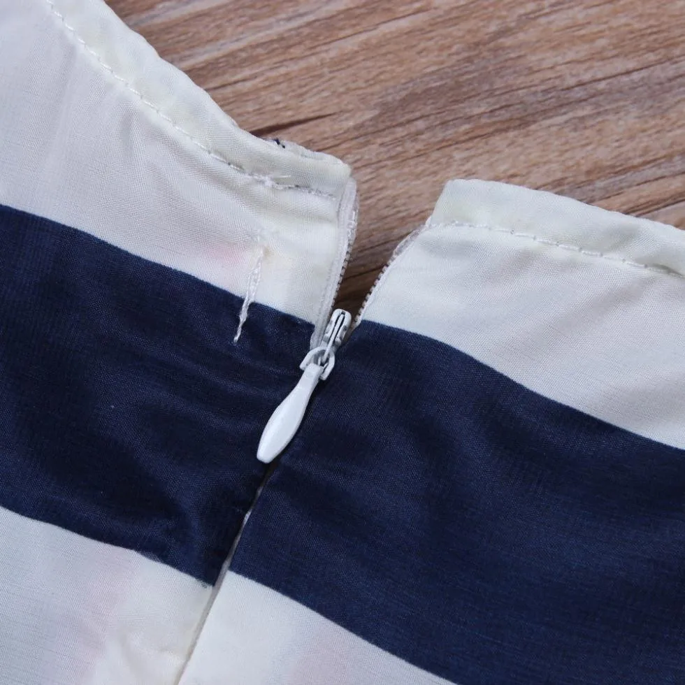 Одежда для малышей летнее платье в полоску маленьких девочек платье-пачка