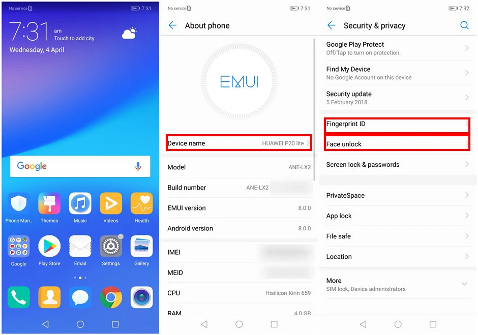 Stock!Huawei P20 Lite Global Firmware NOVA 3E 4G LTE Cell Phone Android 8.0 5.85" 2280X1080 4GB RAM 128GB ROM Face ID 24.0MP FM