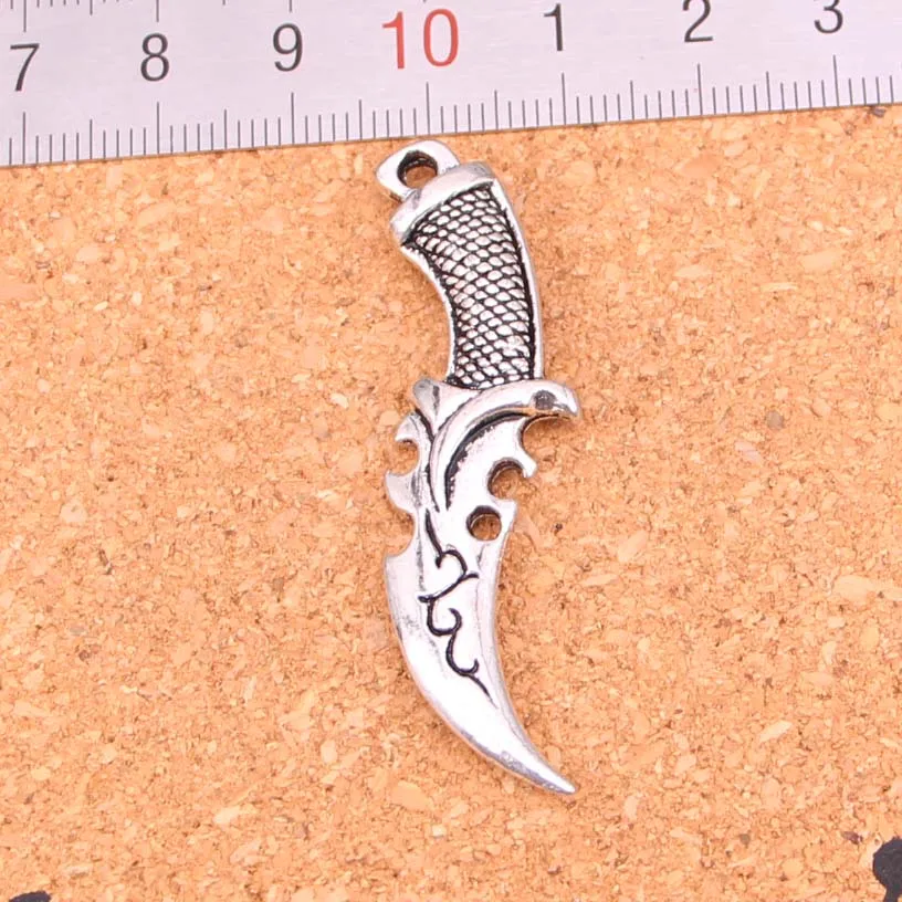 17Pcs Antique Silver Plated dagger Charms Diy Handmade Jewelry Findings Accessories 50*12mm | Украшения и аксессуары