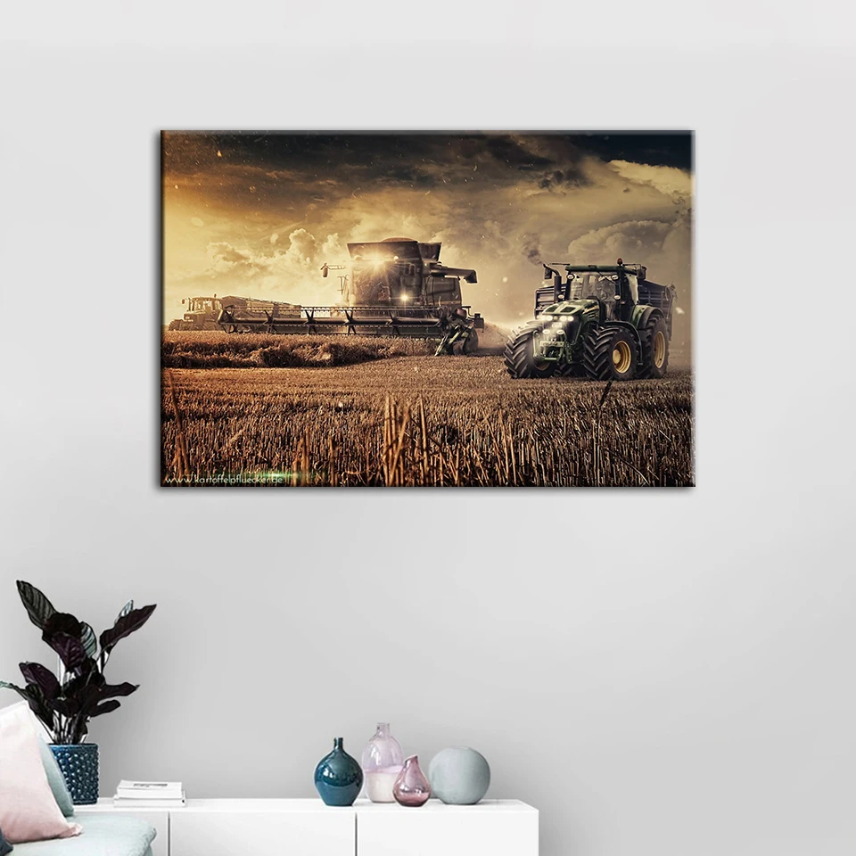 Современный холст с Hd-печатью 5 шт. уборочный плакат украшение для дома пейзаж