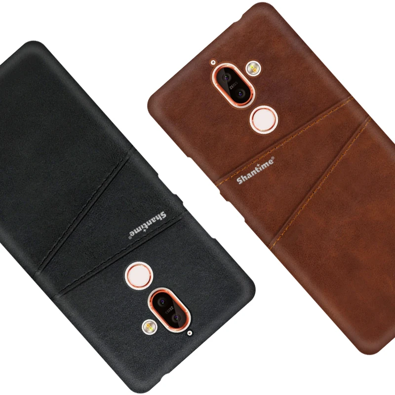 Роскошный винтажный кожаный чехол для Nokia 7 Plus телефона из искусственной кожи с