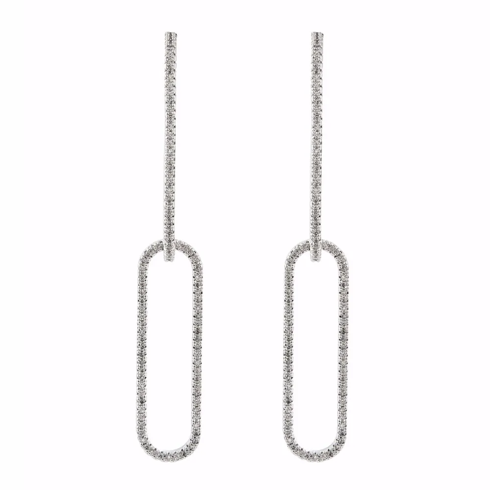 Luxurious and luxurious style of zircon earrings for women/girls wedding made high quality jewelry.ER-223 |