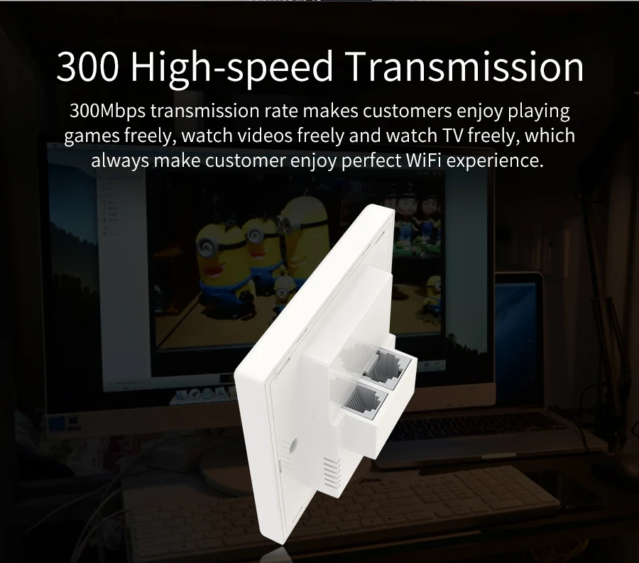 COMFAST 300 Мбит/с Настенный встроенный AP телефон RJ11+ RJ45 порт AP маршрутизатор 2,4 г встроенный беспроводной wifi точка доступа 86 панель CF-E535N