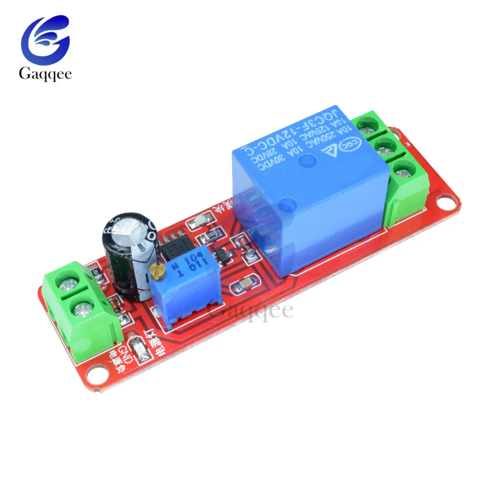 DC 12V 10A NE555 триггер таймер переключатель задержки подключения модуль регулируемое