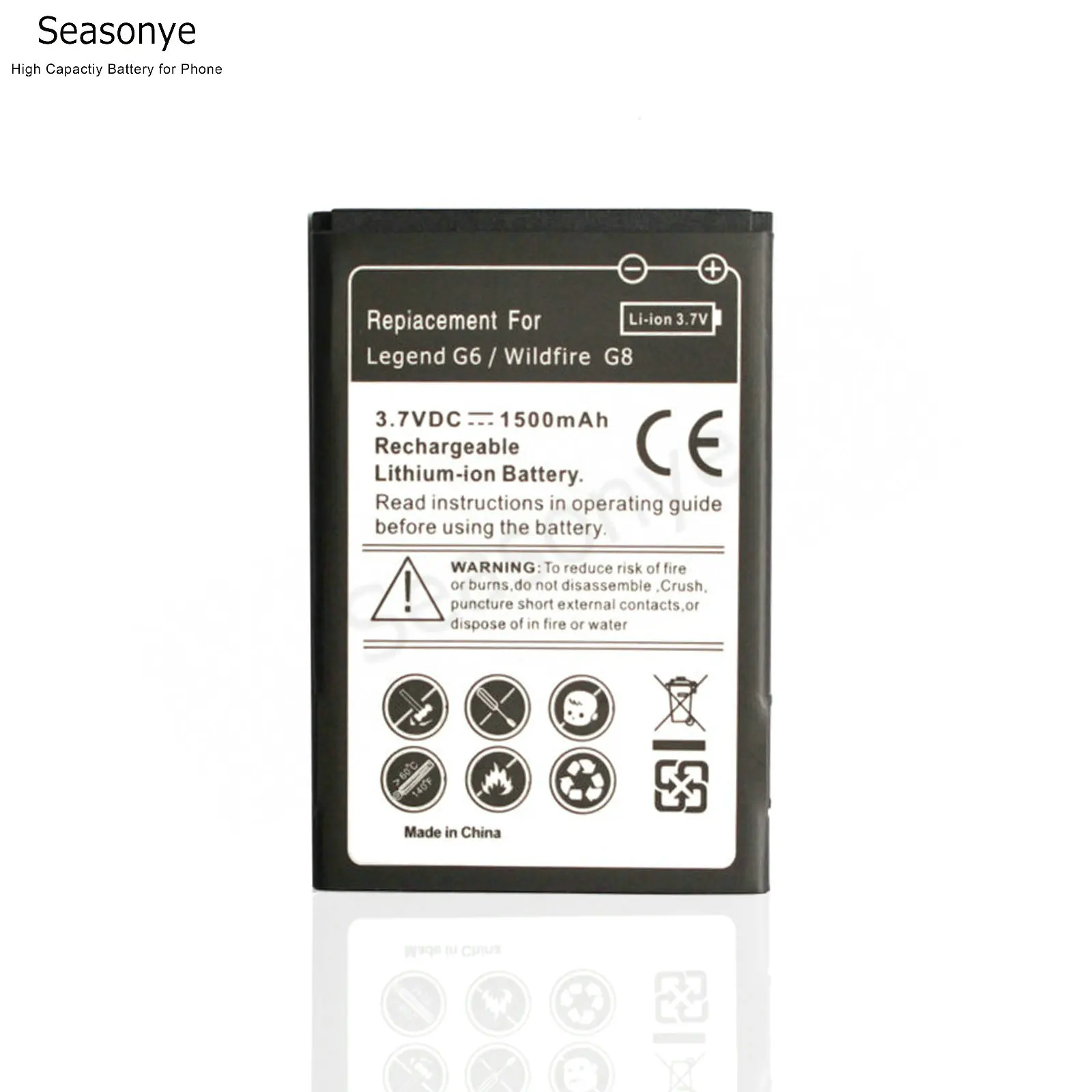 Seasonye 10 шт./лот 1500 мА/ч BA S440 / BB96100/BA S420 запасная батарея для HTC Evo 4G Google Легенда G6 G8 A3333