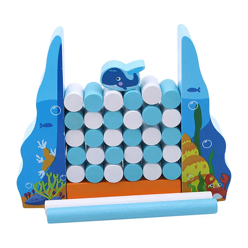 

Creative Finger Rock Children Whale Diving Games Building Toys Juguetes New Exotic Wooden Toys Wooden Nested And Stacked Toys